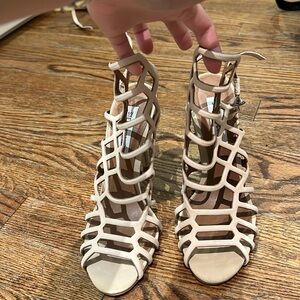 Detailed beige suede heel, Steve Madden size 7.5